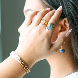 Ring Sunburst GORGEOUS WATERPROOF Ring Signet Ring Gold Ring Gift for her